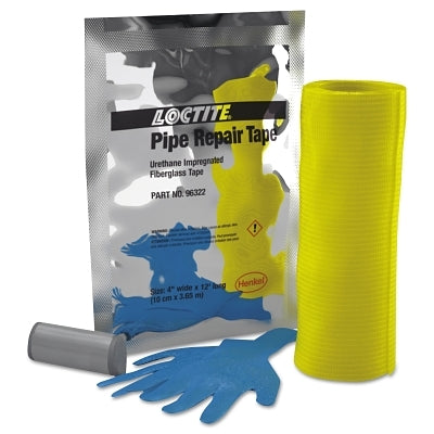 Pipe Repair Kit, 4 in x 12 ft , White Tape, with Epoxy stick and Gloves