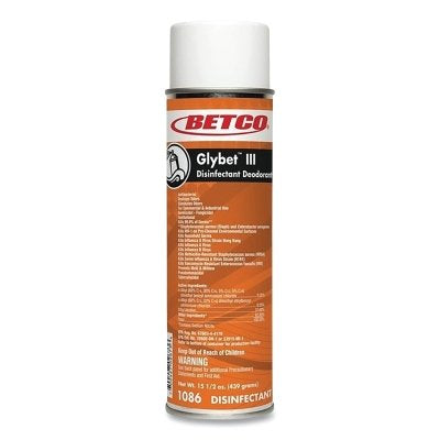 Glybet III Disinfectant, 15.5 oz, Aerosol Can, Citrus Bouquet