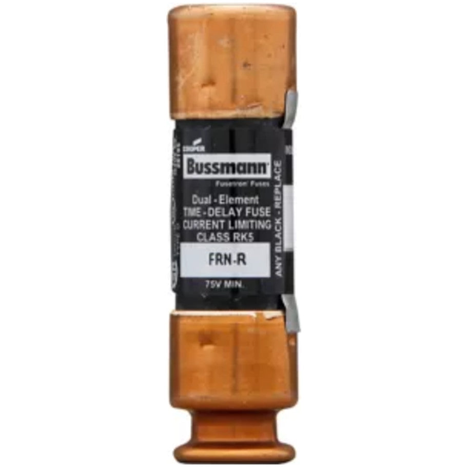 Fusetron, FRN-R Series, Time-Delay Fuse, Class RK5, 15A, 250V ac/125V dc, 0.56 in. Dia., 2 L x 0.56 H x 0.56 in. W