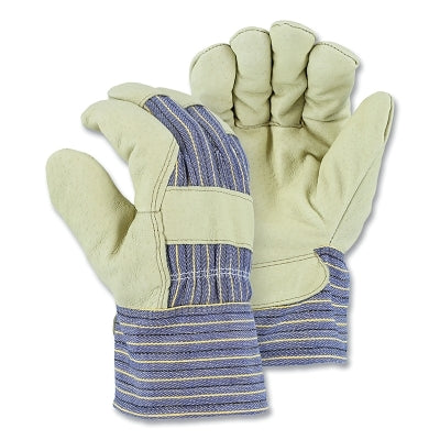 Winter Lined Pigskin Leather Palm Work Gloves, 12/2X-Large, Beige/Blue