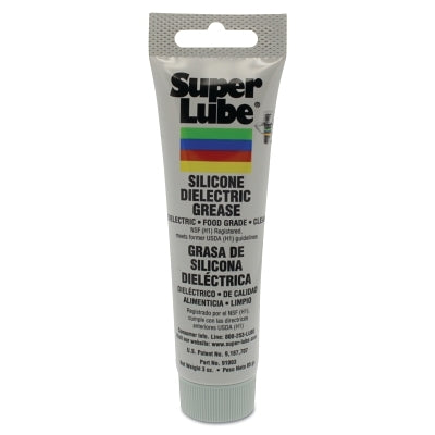 Silicone Dielectric and Vacuum Grease, 3 oz Tube, NLGI Grade 2, NSF Rating H1 Food Grade