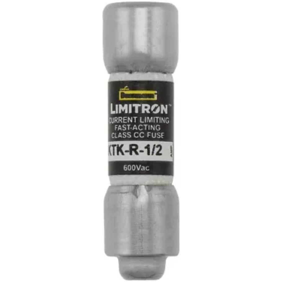Limitron KTK-R Series Class CC Fast Acting Fuse, Rejection Type, Current-Limiting, 1/2A, 600V