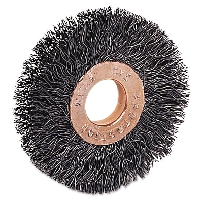 Copper Center Wire Wheel, 3 in D x 5/8 in W, .008 in Steel Wire, 20,000 rpm