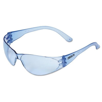 Checklite CL1 Frameless Safety Glasses, Polycarbonate Light Blue Lens, Duramass, Light Blue Polycarbonate Temples