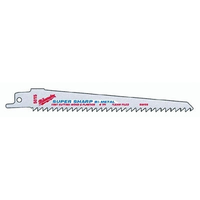 High Performance Bi-Metal Sawzall Blades, 9 in x 3/4 in, 6 TPI, 1/2 in Universal Tang