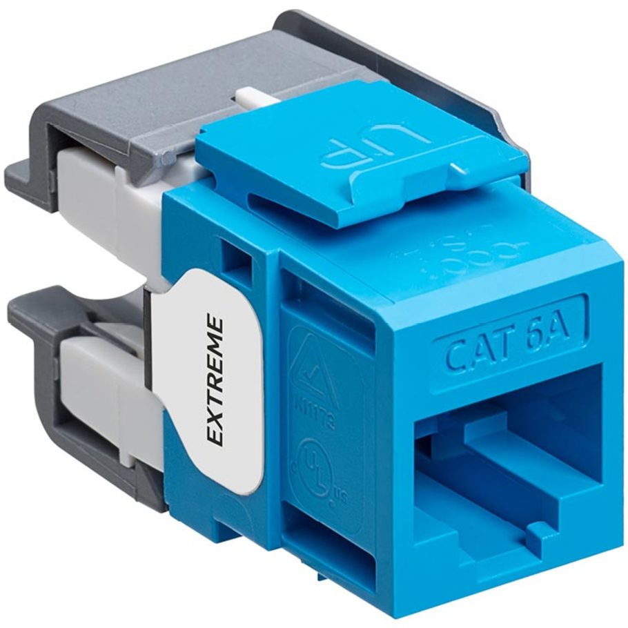 eXtreme Cat 6a QuickPort Connector Quickpack, Blue