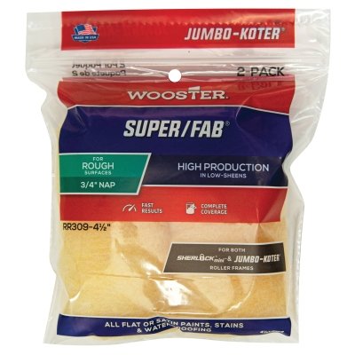Super/Fab Jumbo-Koter Mini Roller Covers, 2 Pack, 4-1/2 in, 3/4 in Nap Length