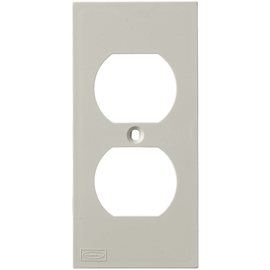 Device Plates and Accessories, Face Plate, KP Series, 1-Gang, Duplex Opening, Office White