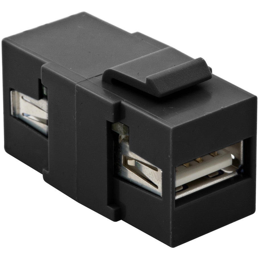 Snap-Fit Blank USB Jack A to A, Black