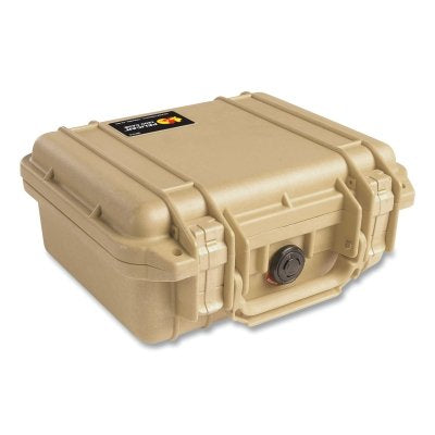 Protector Case Series Small Case, 1200 WF/WL, 0.16 ft, 9.25 in L x 7.12 in W x 4.12 in H Interior, Desert Tan