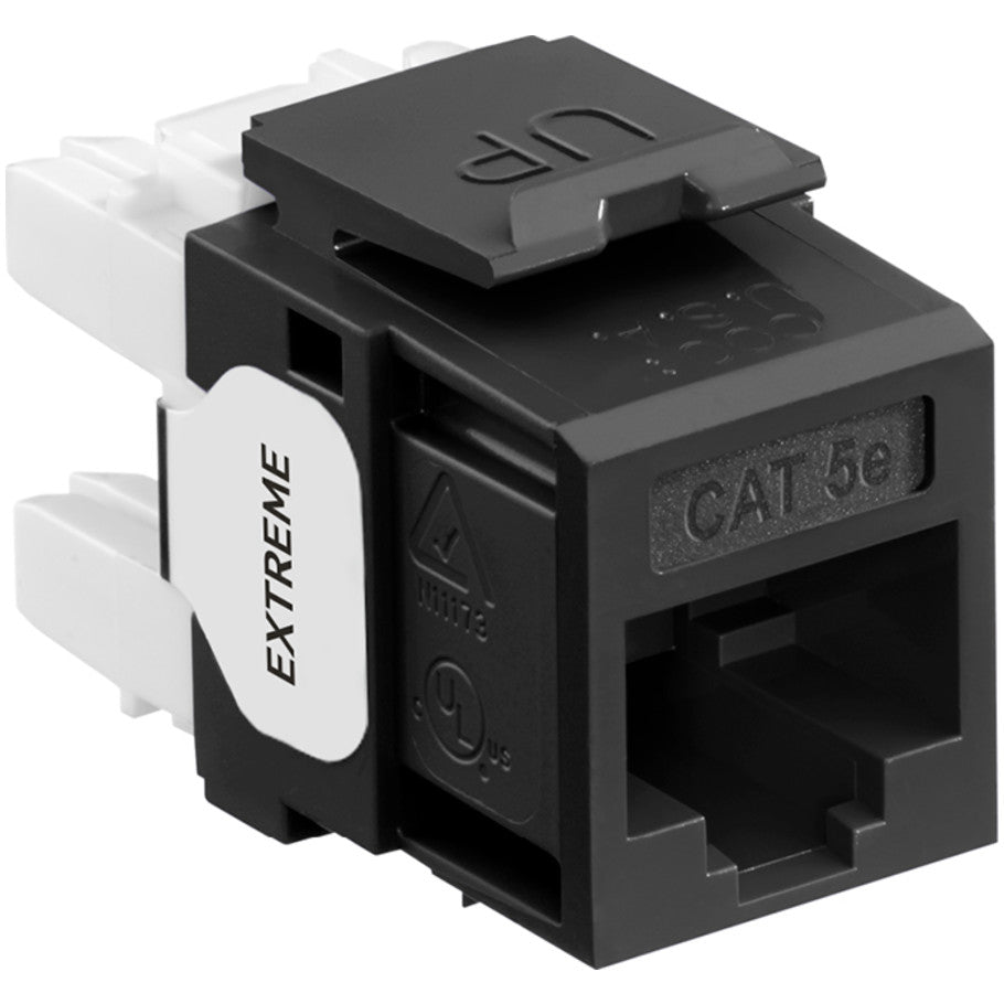 eXtreme Cat 5e QuickPort Connector Quickpack, Black