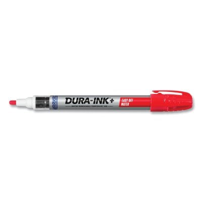 Dura-Ink+ Easy Off Detergent marker, Red, Permanent Ink Marker