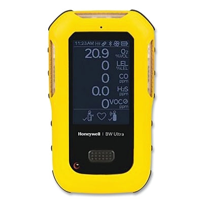 BW Ultra 5-Gas Detector, Yellow, Carbon Monoxide/ Oxygen/ Hydrogen Sulfide/ Combustible Gas/ VOC