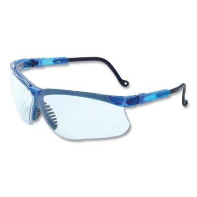 Uvex Genesis Safety Eyewear, S3240HS, Clear Tint, HydroShield Anti-Fog Coating, Polycarbonate Lens/Frame, Vapor Blue