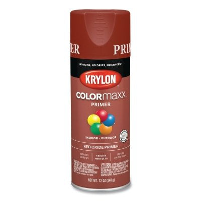 COLORmaxx Primer Spray Paint, 12 oz, Aerosol Can, Red Oxide