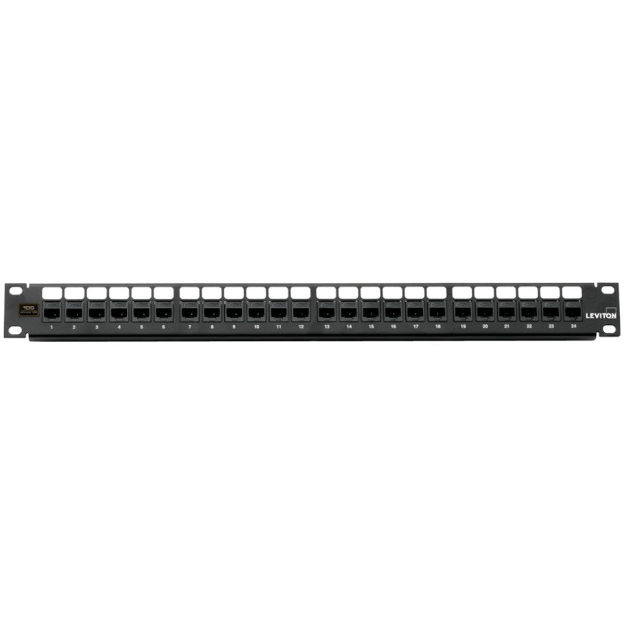 Cat 6A Flat QuickPort Patch Panel, 24-Port, 1RU
