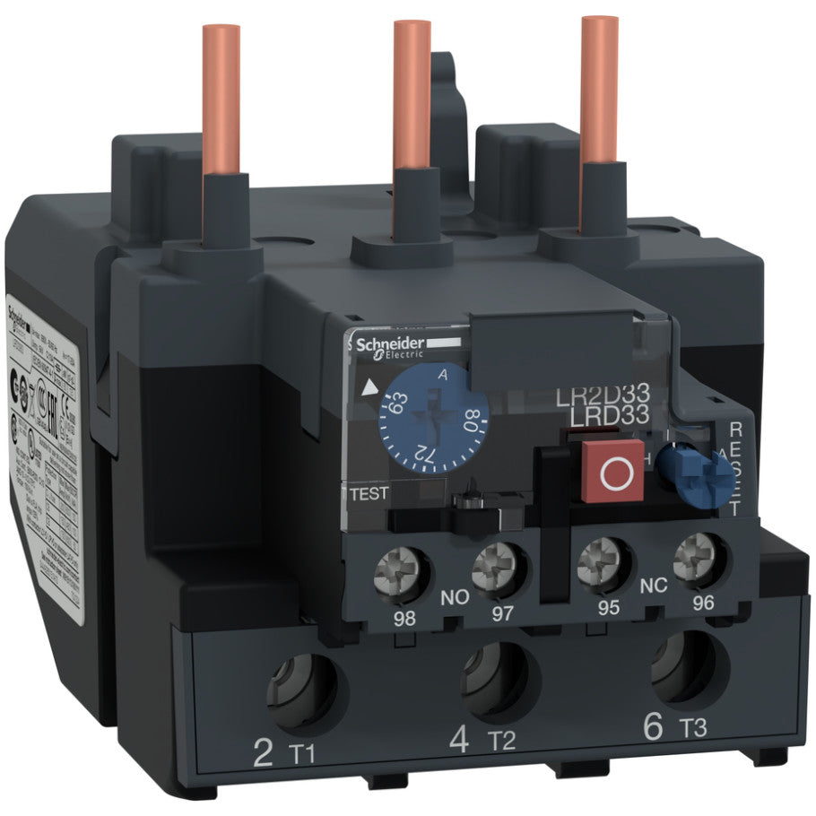 TeSys Deca, thermal overload relay, 63 to 80 A, Class 10A, for LC1D80 and LC1D95