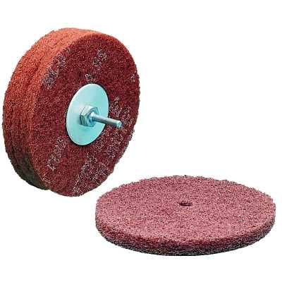 3M 048011-00665 High Strength Disc, 6 in x 1/2 in, Very Fine, Aluminum Oxide, 4000 rpm, Maroon