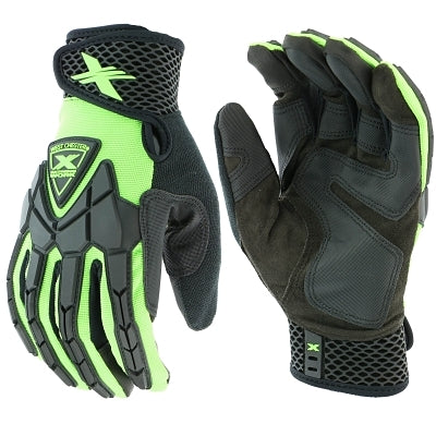 Extreme Work Strike ProteX with XLock Cuff, 2X-Large, Black/Lime Green