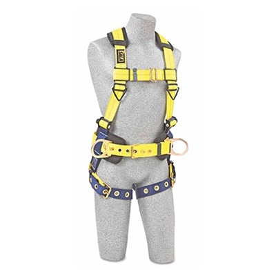 3M 1101655 Delta Construction Style Harness, (2) Waist D-Rings; Back D-Ring, Large