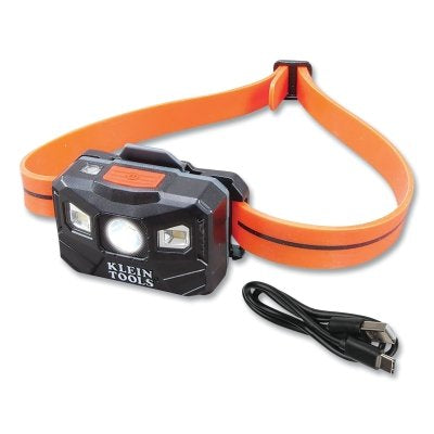 Rechargeable Headlamps with Strap, 3.7 V, 400 Lumens, All-Day Runtime, Auto-Off, Silicone Strap