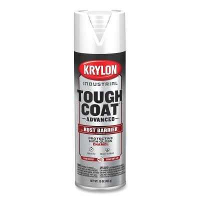 Tough Coat Advanced with Rust Barrier Technology Spray Paint, 15 oz, White, Gloss
