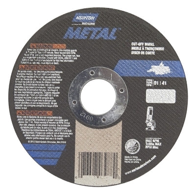 Metal Wheel, 4 1/2 in Dia, .04 in Thick, 7/8 in Arbor, Aluminum Oxide