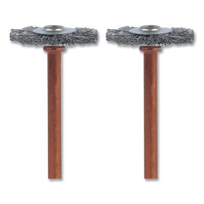 Stainless Steel Brush, 1/8 in dia, 1-3/4 in L, 2 EA/PK