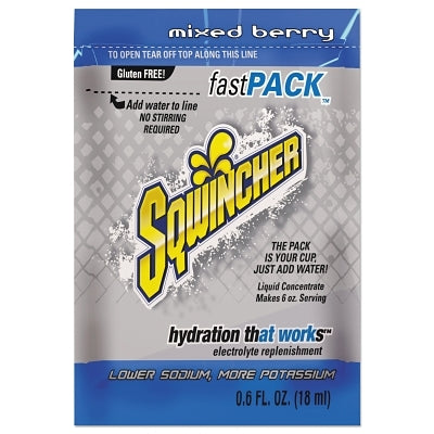 Fast Pack Drink Mix, Mixed Berry, 0.6 fl oz, Pack, Yields 6 oz