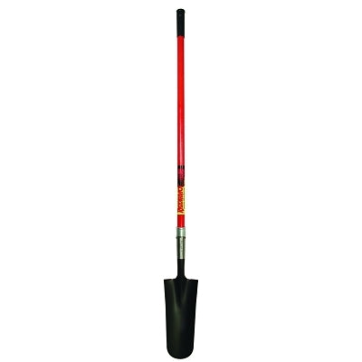 Drain Spade, 14 in L x 4.75 in W Round Blade, 48 in Fiberglass Straight Cushion End Grip Handle