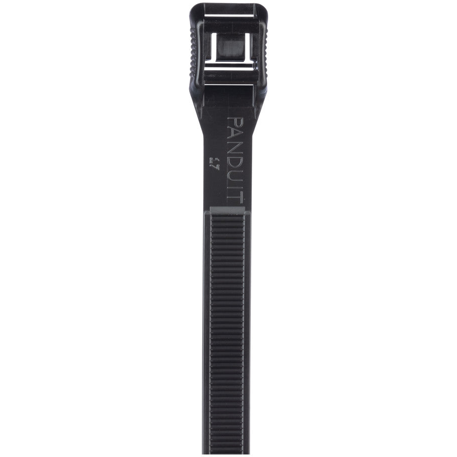 Belt-Ty In-Line Locking Cable Tie, 14.10 L x 0.35 in. W, Nylon 6.6, UV Black