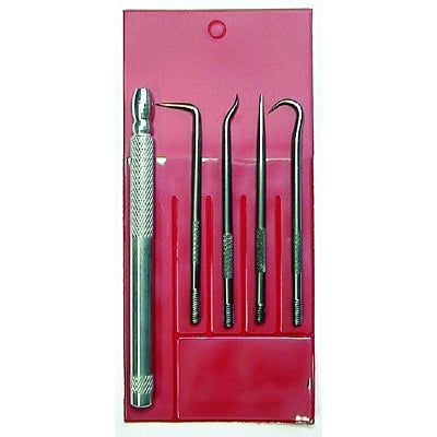 4-Way Pick Set, 5 Pc, Aluminum Handle