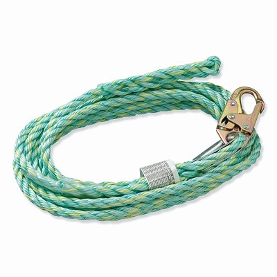 Verticle Lifeline, 50 ft, Steel Snap Hook, 310 lb