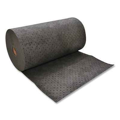 Sorbent Pads and Rolls, 150 ft L x 32 in W, Universal, Heavy, Three-Ply, Gray, Roll