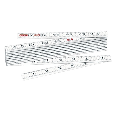 Fiberglass Folding Rule, Model 1619F, 6 ft, SAE, 6 in Inside Flat Reading