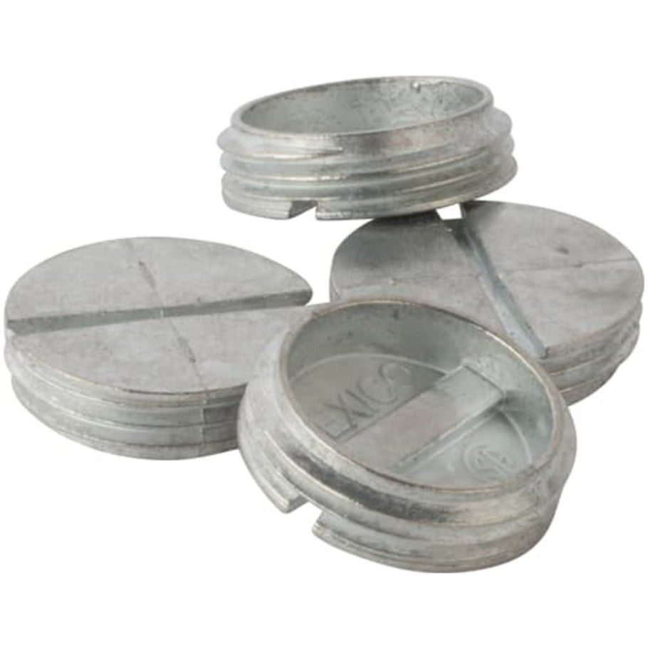 Zinc Die Cast Weatherproof Box Closure Plug, 3/4 in., 2-Gang