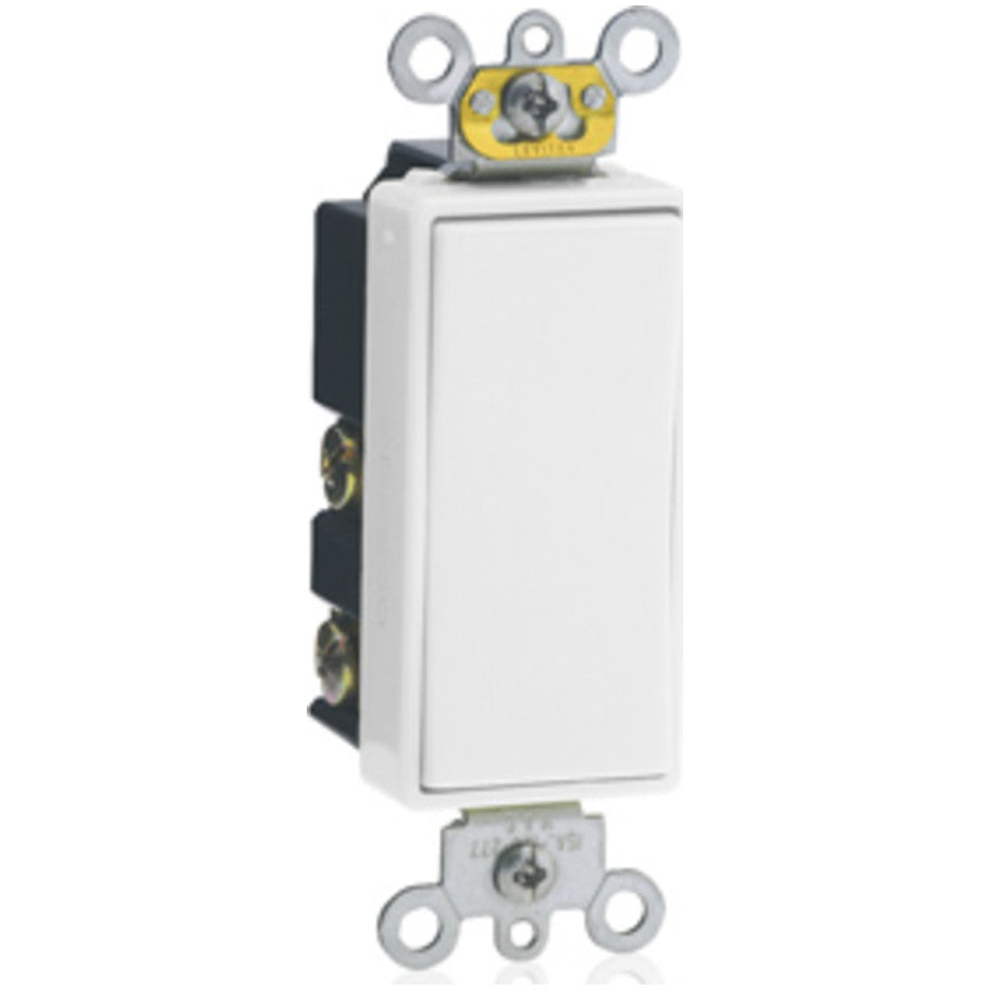 Decora Plus 15A Momentary Contact Rocker Switch, White