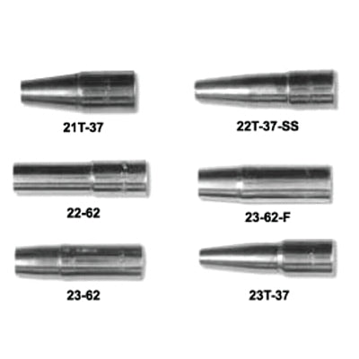 21 Series Nozzles, Self-Insulated, 1/8 in. Tip Recess, 1/2 in, For No. 1 Gun