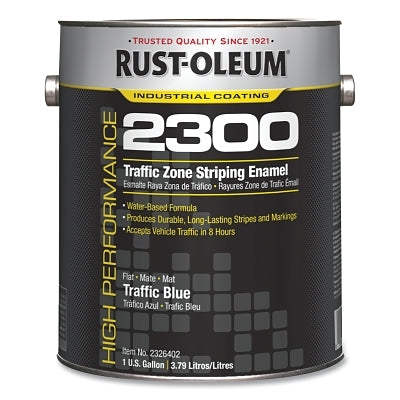 High Performance 2300 System Traffic Zone Striping Paint, 1 gal, Blue, Flat