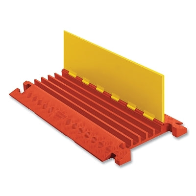 Linebacker Cable Protector, 1.95 in H x 17.25 in W x 36 in L, 5 Channel, General Purpose, Yellow/Orange