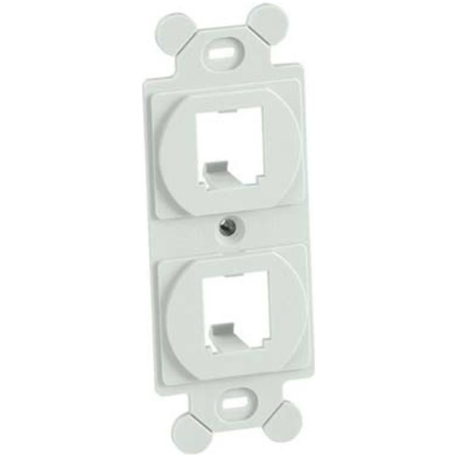 Mini-Com 106 Duplex Outlet Frame, Off White, 2-Port