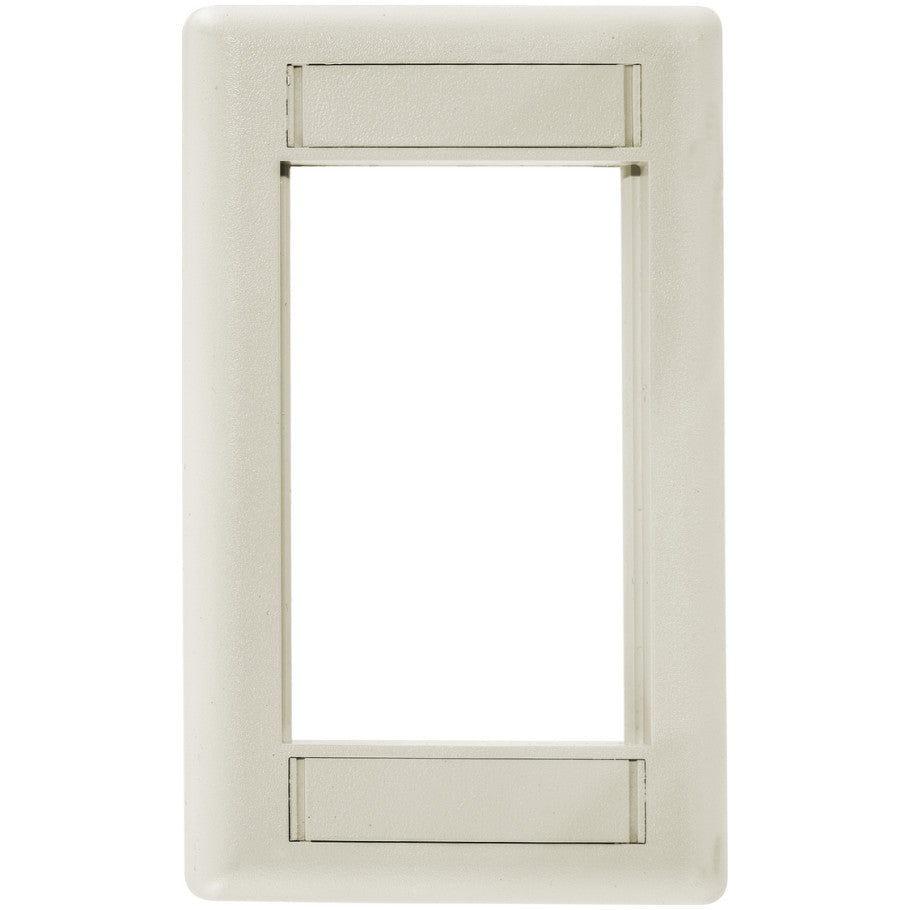 Front Loading Module Frame, 1-Gang, Light Almond/Office White