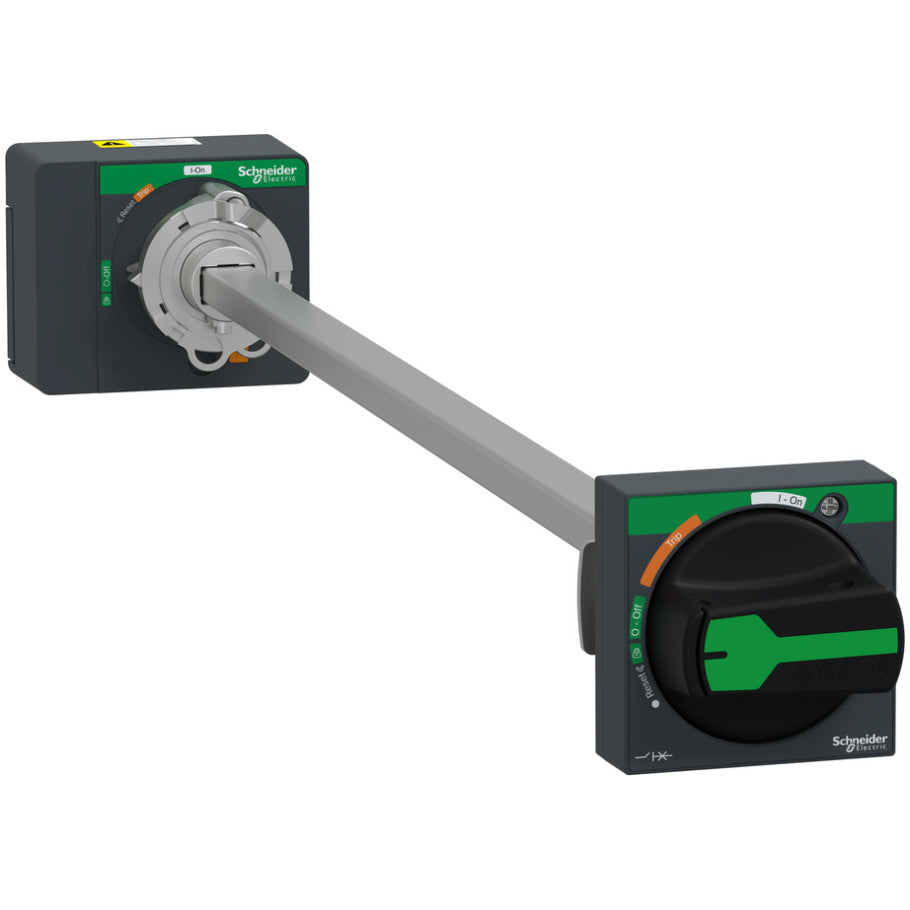 Extended rotary handle, ComPacT NSXm, black handle, shaft length 200mm to 600mm, IP54