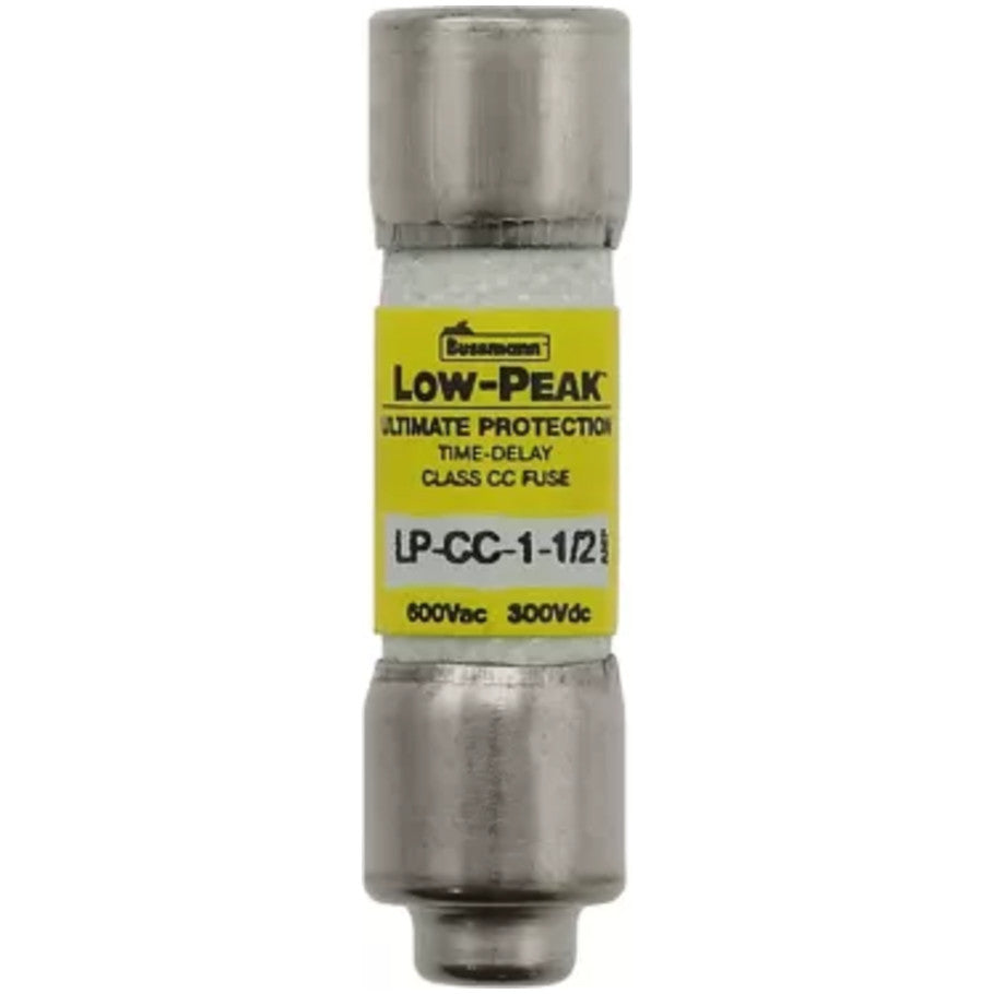 Low-Peak LP-CC Series Class CC Time Delay Fuse, Rejection, Current-Limiting, 1-1/2A, 600Vac/300Vdc, 13/32 x 1-1/2 in.