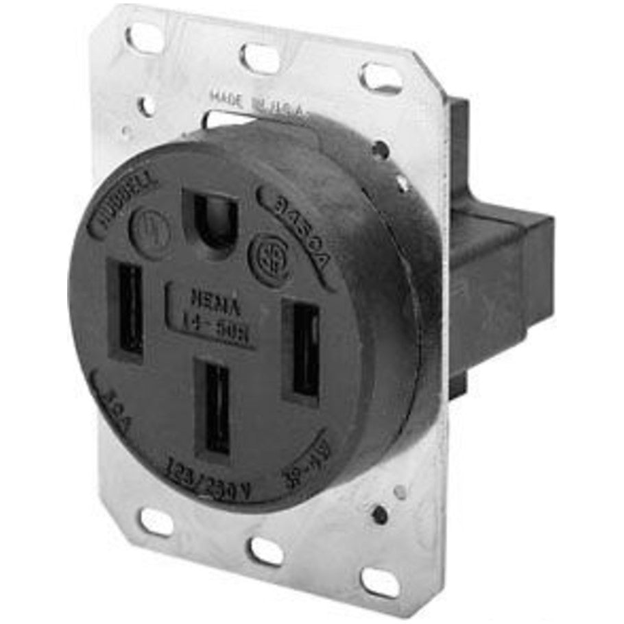 Grounding Receptacle, NEMA 14-50R, 50A, 3P4W, 125/250V