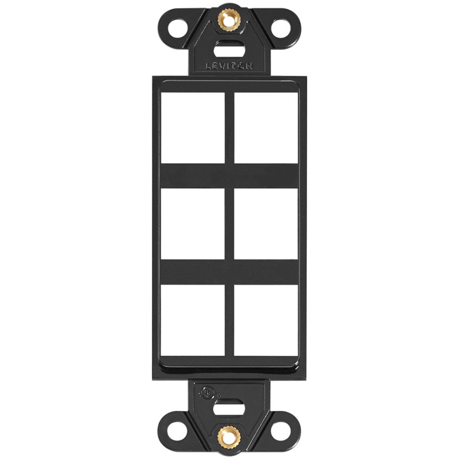 QuickPort Decora Multimedia Insert, 6-Port, Black