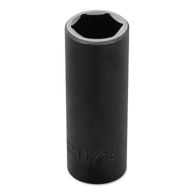 Torqueplus Deep Impact Sockets , 3/8 in Drive, 11/16 in Opening, 6 Points