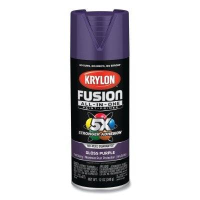 Fusion All-in-One Paints + Primers, 12 oz, Aerosol Can, Gloss Purple