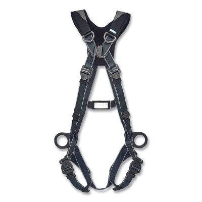 V-FIT Arc Flash Full-Body Harness, Back/Hips D-Rings, Standard, QC Chest/Leg Strap Buckles, Shoulder Padding