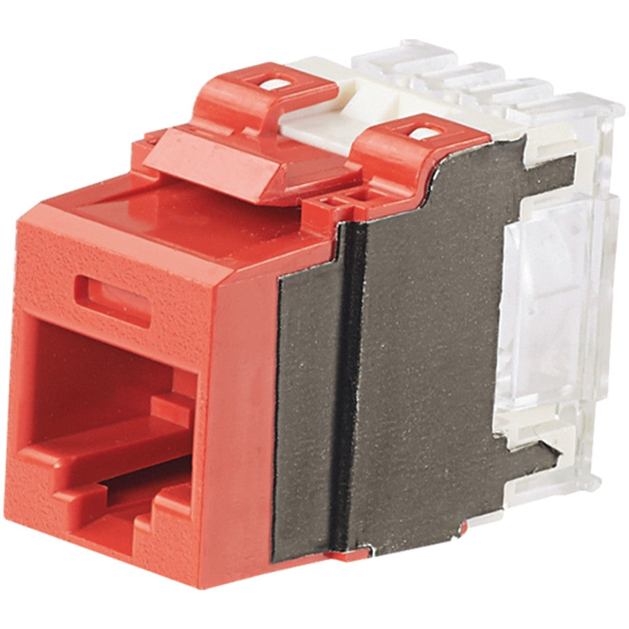 Cat 6a, T568A/B, Red, Keystone